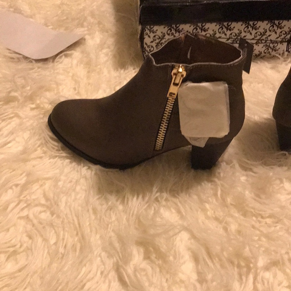 Beautiful Taupe Brand New Booties